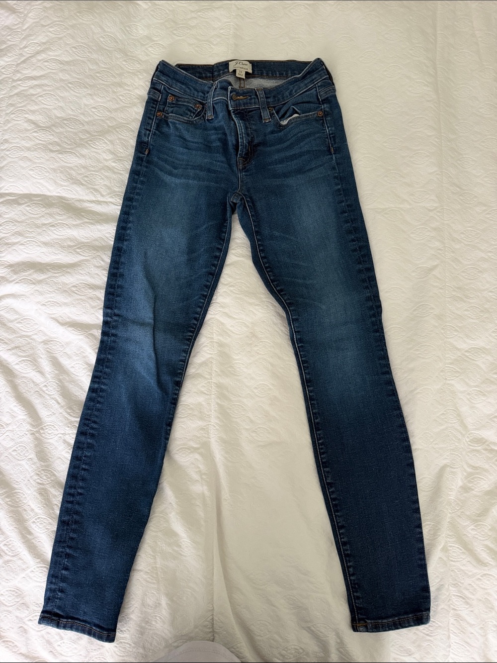J. Crew Skinny Jeans in Dark Blue Wash